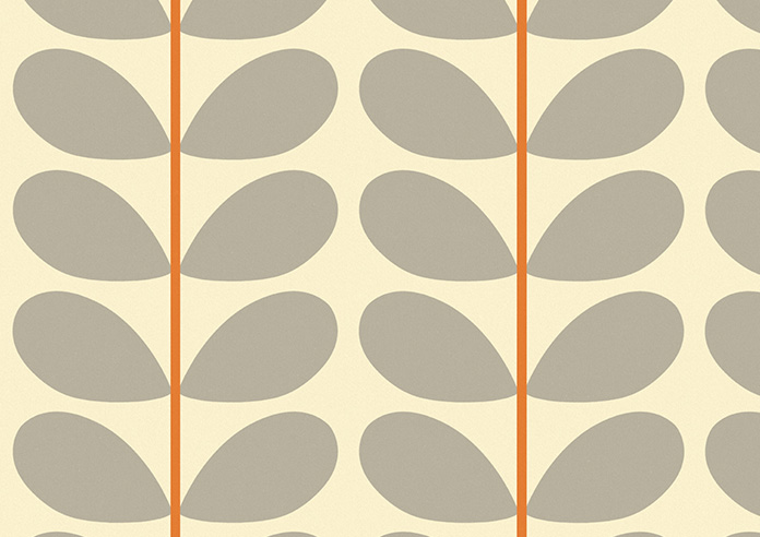 Orla Kiely Two Colour Stem, Warm Grey - Made to Measure Curtains - Image 8